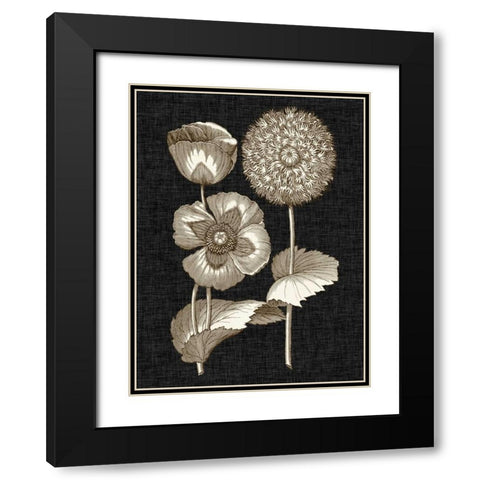 Dramatic Chintz III Black Modern Wood Framed Art Print with Double Matting by Vision Studio