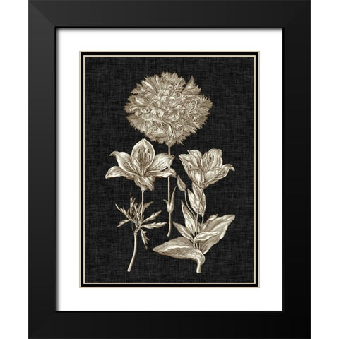 Dramatic Chintz IV Black Modern Wood Framed Art Print with Double Matting by Vision Studio