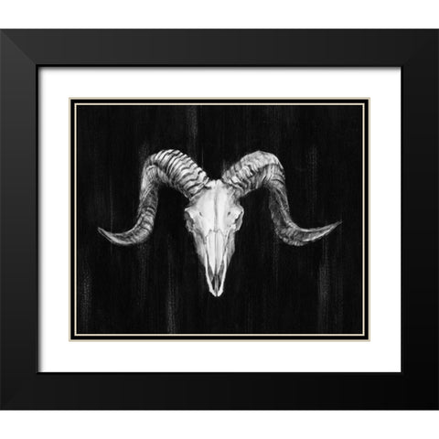 Rustic Ram Mount I Black Modern Wood Framed Art Print with Double Matting by Harper, Ethan