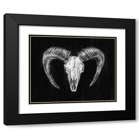 Rustic Ram Mount II Black Modern Wood Framed Art Print with Double Matting by Harper, Ethan