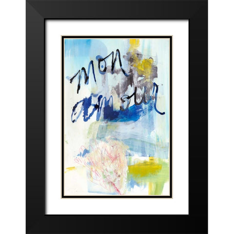 Mon Amour Black Modern Wood Framed Art Print with Double Matting by Fuchs, Jodi