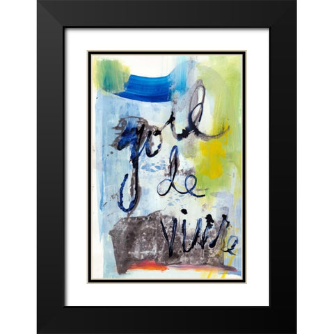 Joie Je Vivre Black Modern Wood Framed Art Print with Double Matting by Fuchs, Jodi