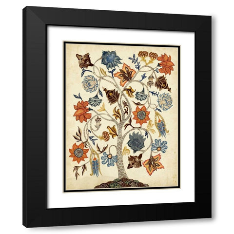Vintage Tree of Life Black Modern Wood Framed Art Print with Double Matting by McCavitt, Naomi