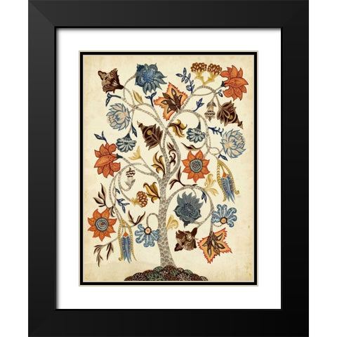 Vintage Tree of Life Black Modern Wood Framed Art Print with Double Matting by McCavitt, Naomi