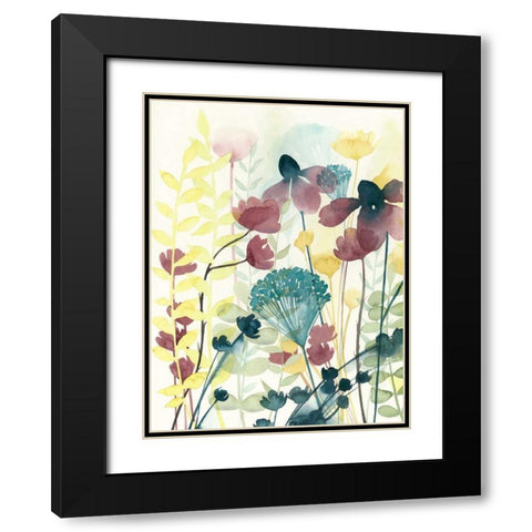 Garden Lace I Black Modern Wood Framed Art Print with Double Matting by Popp, Grace