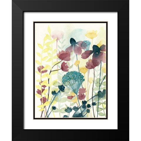 Garden Lace I Black Modern Wood Framed Art Print with Double Matting by Popp, Grace