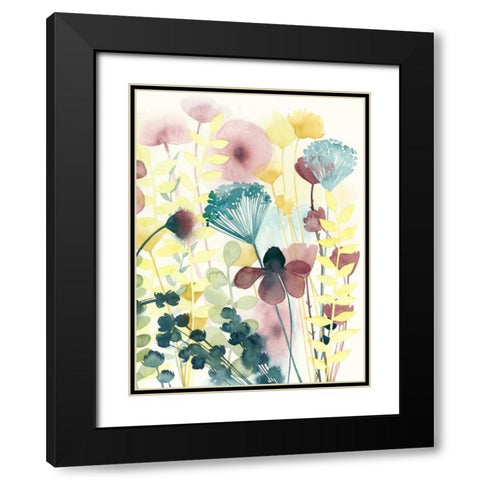 Garden Lace II Black Modern Wood Framed Art Print with Double Matting by Popp, Grace