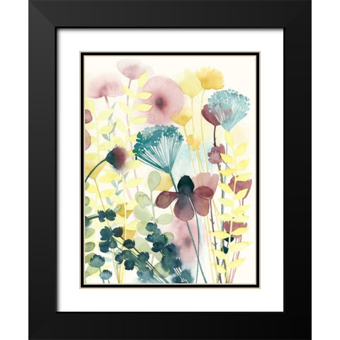Garden Lace II Black Modern Wood Framed Art Print with Double Matting by Popp, Grace