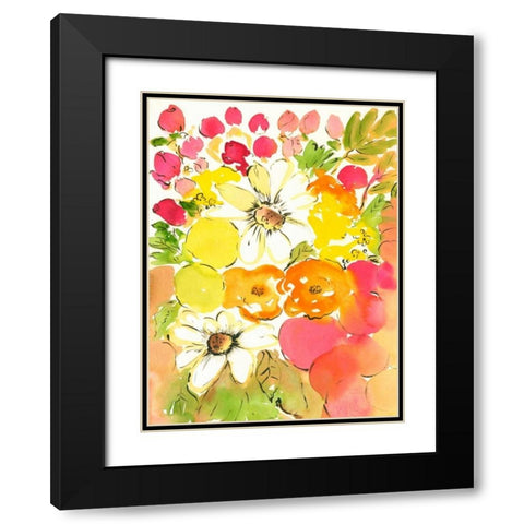 Flower Array III Black Modern Wood Framed Art Print with Double Matting by Minasian, Julia
