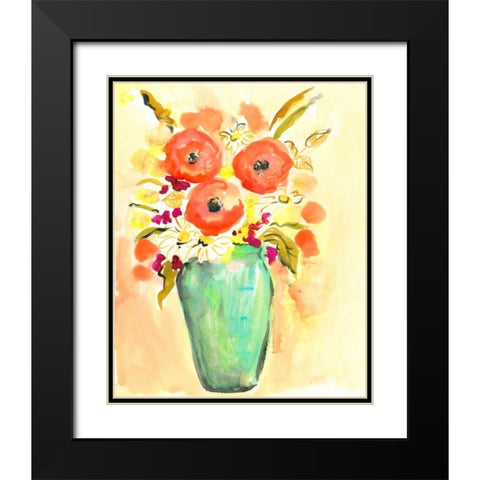 Flower Vase III Black Modern Wood Framed Art Print with Double Matting by Minasian, Julia