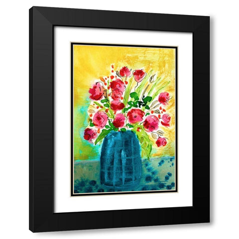Bright Arrangement I Black Modern Wood Framed Art Print with Double Matting by Minasian, Julia