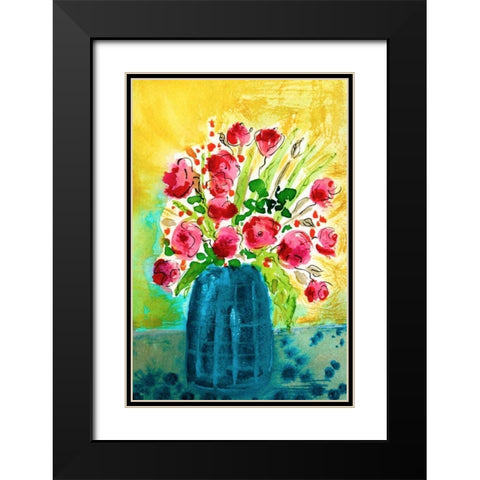 Bright Arrangement I Black Modern Wood Framed Art Print with Double Matting by Minasian, Julia