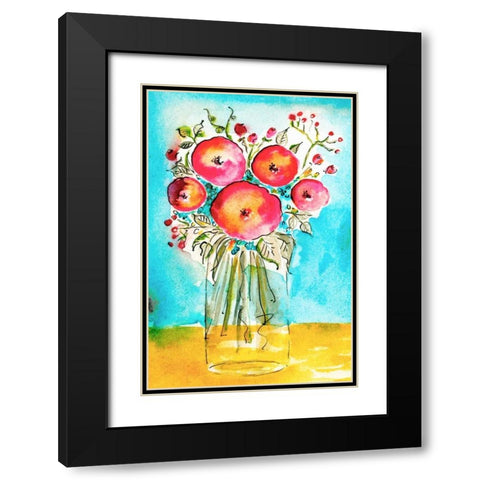 Bright Arrangement II Black Modern Wood Framed Art Print with Double Matting by Minasian, Julia
