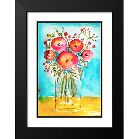 Bright Arrangement II Black Modern Wood Framed Art Print with Double Matting by Minasian, Julia