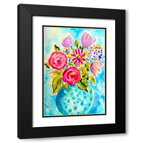 Bright Arrangement III Black Modern Wood Framed Art Print with Double Matting by Minasian, Julia