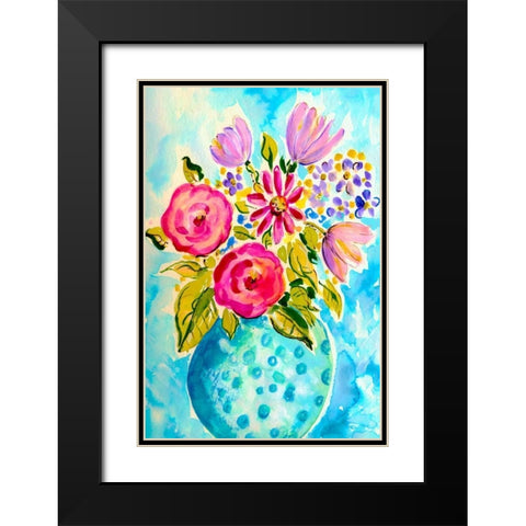 Bright Arrangement III Black Modern Wood Framed Art Print with Double Matting by Minasian, Julia