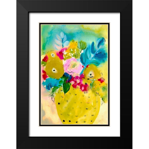 Bright Arrangement IV Black Modern Wood Framed Art Print with Double Matting by Minasian, Julia