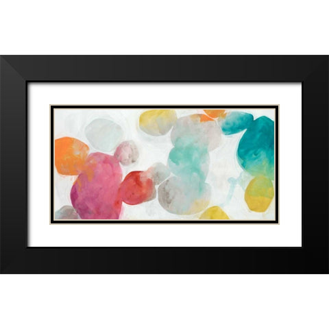 Color Interplay II Black Modern Wood Framed Art Print with Double Matting by Vess, June Erica