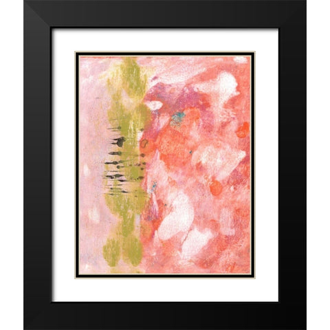 Rosy Composition II Black Modern Wood Framed Art Print with Double Matting by McCavitt, Naomi