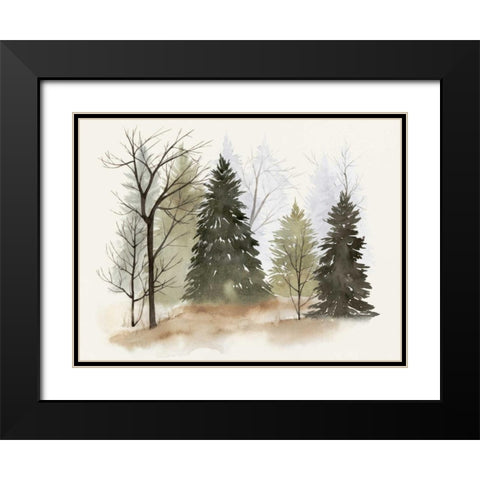 In the Mist II Black Modern Wood Framed Art Print with Double Matting by Popp, Grace