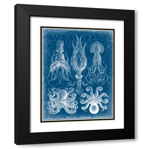 Marine Blueprint V Black Modern Wood Framed Art Print with Double Matting by Vision Studio