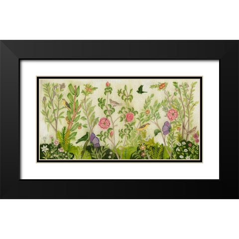 Flora Fresco Black Modern Wood Framed Art Print with Double Matting by McCavitt, Naomi