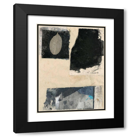 Modern Leaf I Black Modern Wood Framed Art Print with Double Matting by Ray, Elena