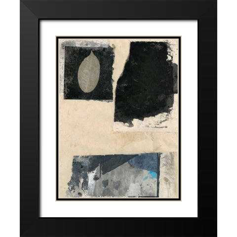 Modern Leaf I Black Modern Wood Framed Art Print with Double Matting by Ray, Elena