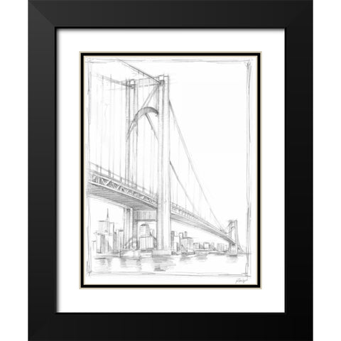 Suspension Bridge Study I Black Modern Wood Framed Art Print with Double Matting by Harper, Ethan
