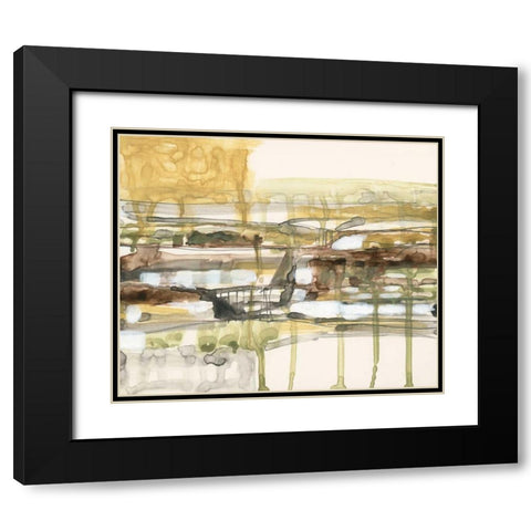 Earth Layers I Black Modern Wood Framed Art Print with Double Matting by Goldberger, Jennifer