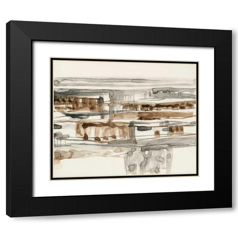 Stark Neutrals II Black Modern Wood Framed Art Print with Double Matting by Goldberger, Jennifer