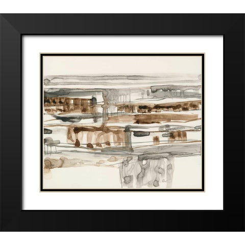 Stark Neutrals II Black Modern Wood Framed Art Print with Double Matting by Goldberger, Jennifer