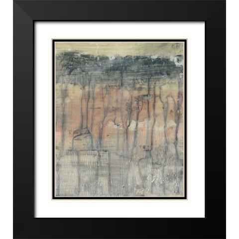 Mineral Layers II Black Modern Wood Framed Art Print with Double Matting by Goldberger, Jennifer