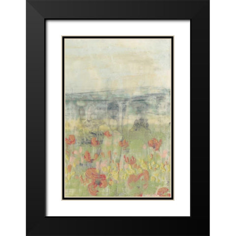 Wildflower Scape II Black Modern Wood Framed Art Print with Double Matting by Goldberger, Jennifer