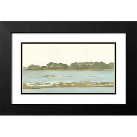 Spa Coastline II Black Modern Wood Framed Art Print with Double Matting by Miller, Dianne