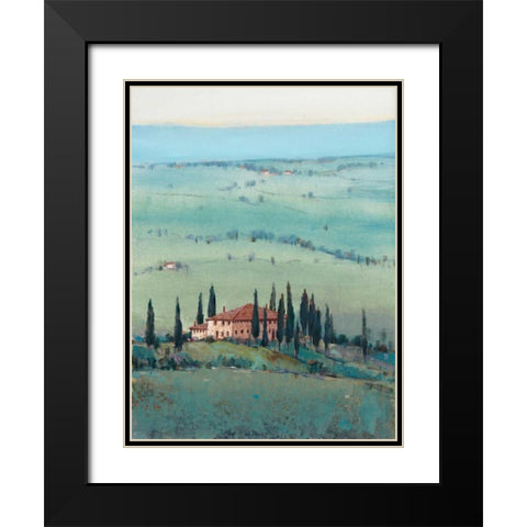 Hill Top Vista II Black Modern Wood Framed Art Print with Double Matting by OToole, Tim