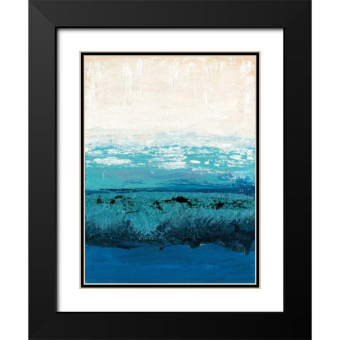 Sapphire Cove II Black Modern Wood Framed Art Print with Double Matting by Ludwig, Alicia