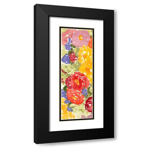 Zinnia Array I Black Modern Wood Framed Art Print with Double Matting by Miller, Dianne
