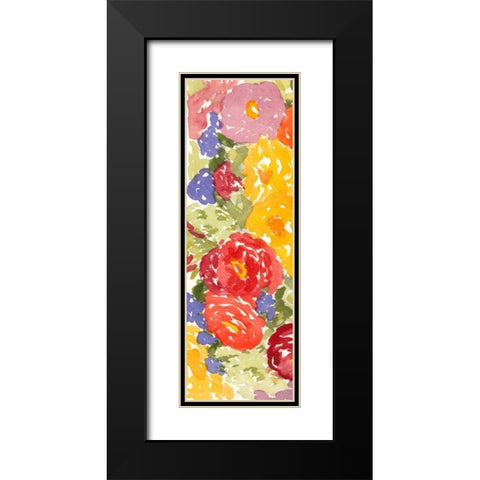Zinnia Array I Black Modern Wood Framed Art Print with Double Matting by Miller, Dianne