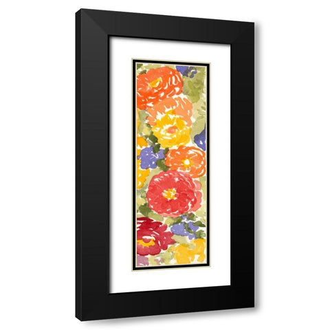 Zinnia Array II Black Modern Wood Framed Art Print with Double Matting by Miller, Dianne