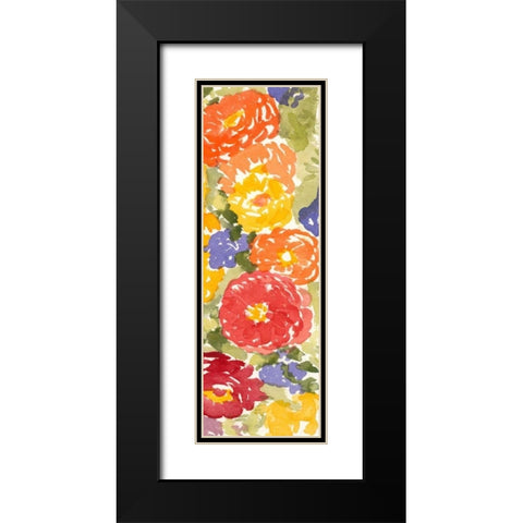 Zinnia Array II Black Modern Wood Framed Art Print with Double Matting by Miller, Dianne