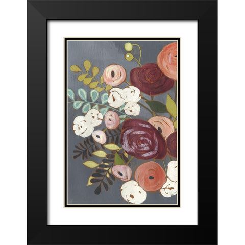 Custom Wistful Bouquet II (ASH) Black Modern Wood Framed Art Print with Double Matting by Popp, Grace