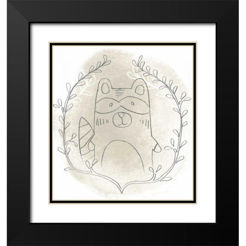 Woodland Vignettes II Black Modern Wood Framed Art Print with Double Matting by Vess, June Erica