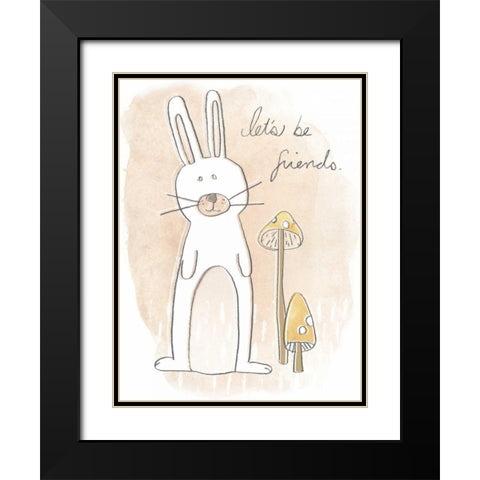 Woodland Whimsy I Black Modern Wood Framed Art Print with Double Matting by Vess, June Erica