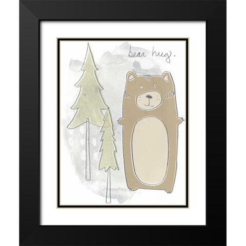 Woodland Whimsy II Black Modern Wood Framed Art Print with Double Matting by Vess, June Erica