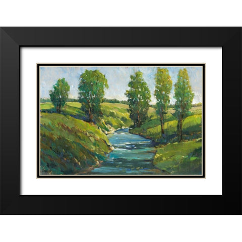 Lush Landscape III Black Modern Wood Framed Art Print with Double Matting by OToole, Tim