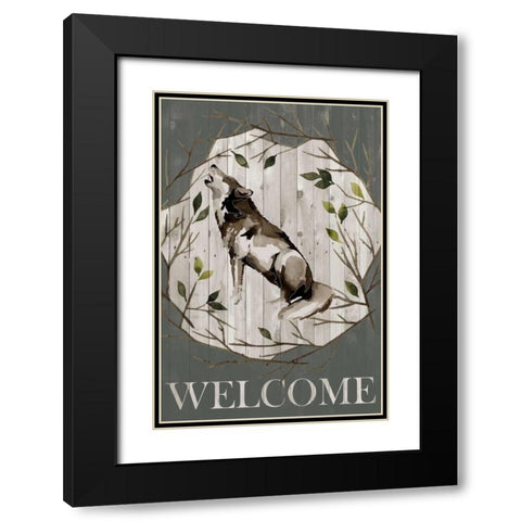 Woodland Welcome II Black Modern Wood Framed Art Print with Double Matting by Popp, Grace