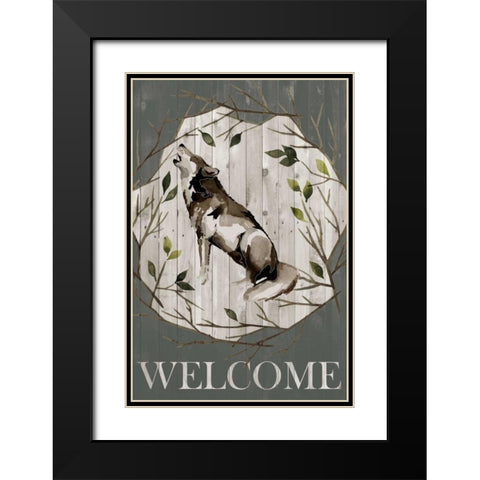 Woodland Welcome II Black Modern Wood Framed Art Print with Double Matting by Popp, Grace
