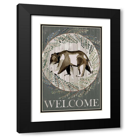 Woodland Welcome III Black Modern Wood Framed Art Print with Double Matting by Popp, Grace