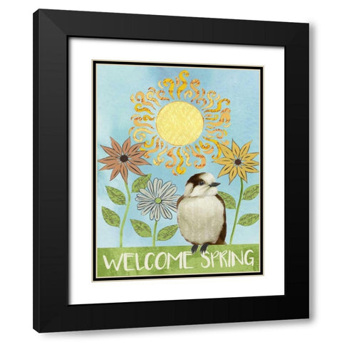 Spring Welcome I Black Modern Wood Framed Art Print with Double Matting by Popp, Grace